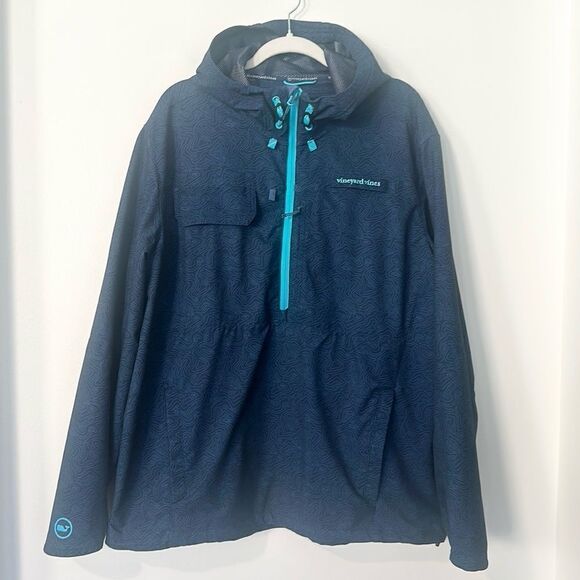 Vineyard Vines 1/4 Zip Pullover Hooded Jacket XL - Picture 1 of 7